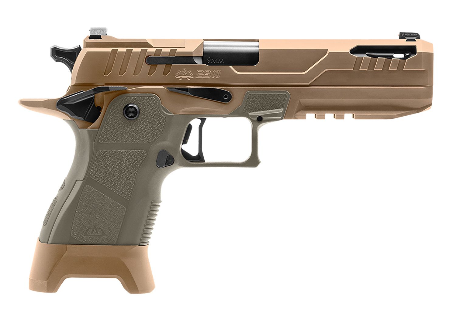OA DEFENSE 2311 Pro w/Kit Optic Ready Pistol OA2311FPROKITHDSPRT21, 9mm Luger, 5in, Sage Modular, High Desert Finish, 17 Rds