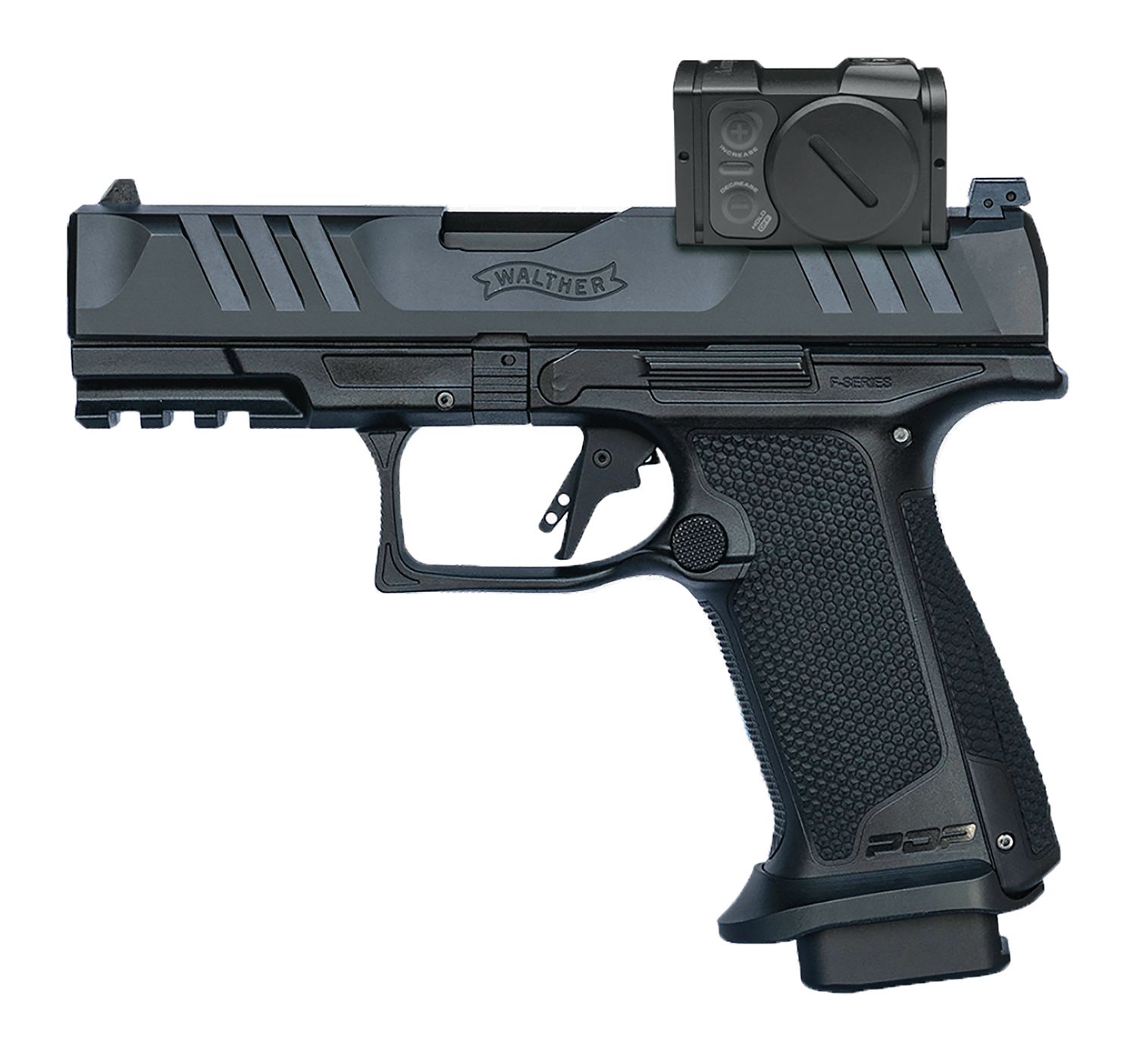 Walther PDP F-Series Pro w/Optic Optic Ready Pistol 4797057, 9mm Luger, 4in, Interchangeable Backstrap, Black Finish, 18 Rds
