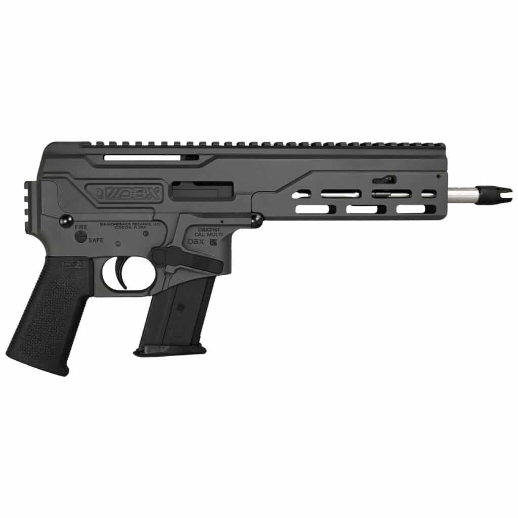 Diamondback DBX Pistol DB1614L051, 5.7x28, 8in, MagPul MOE K Grip, Dark Gray Finish, 20 Rds