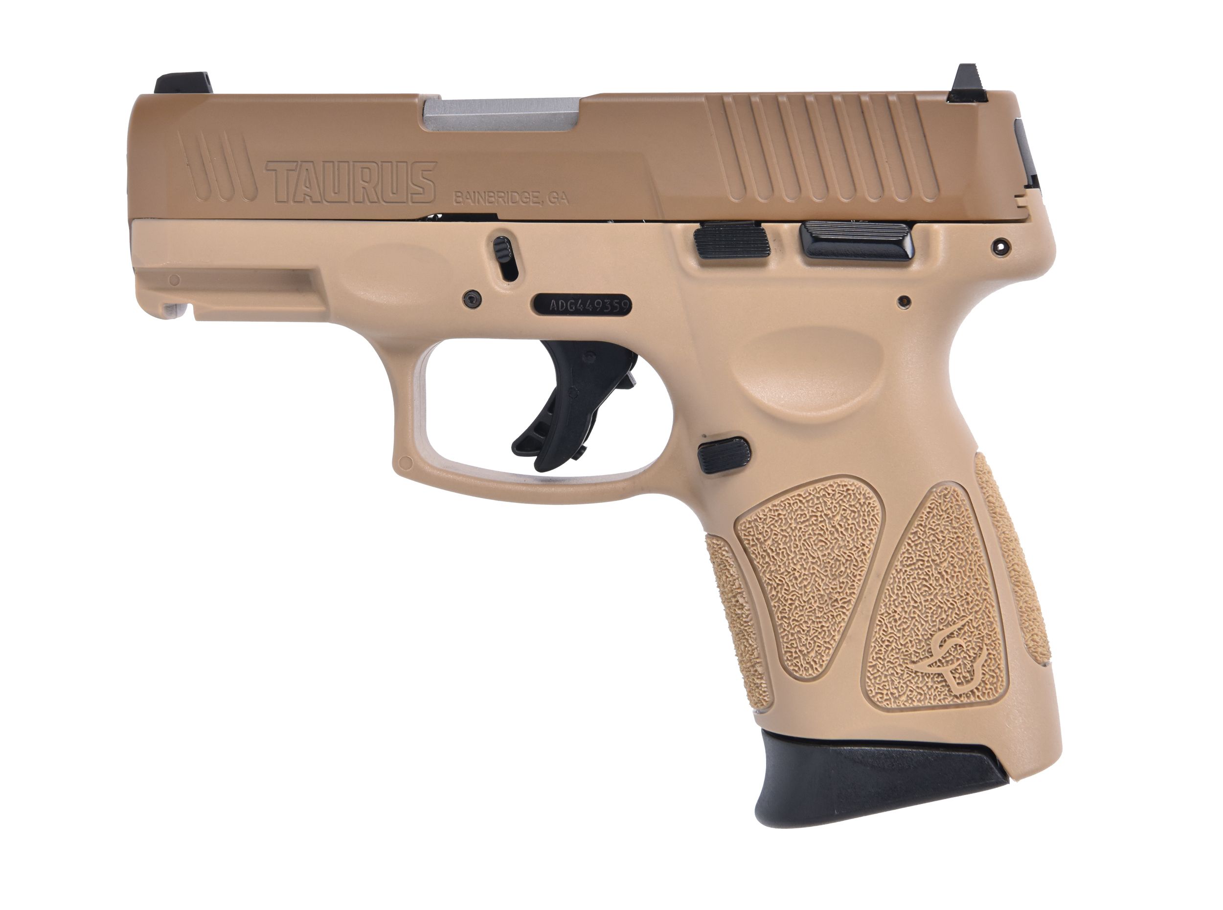 Taurus G3C Pistol 1-G3C93ET-MA, 9mm, 3.2in, Tan Polymer Grips, 10 Rds
