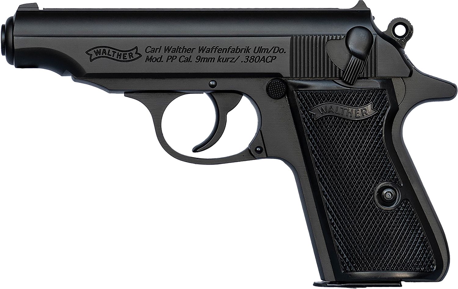 Walther PP Pistol 4796028, 380 ACP, 3.90in, Textured Grips, 7 Rds