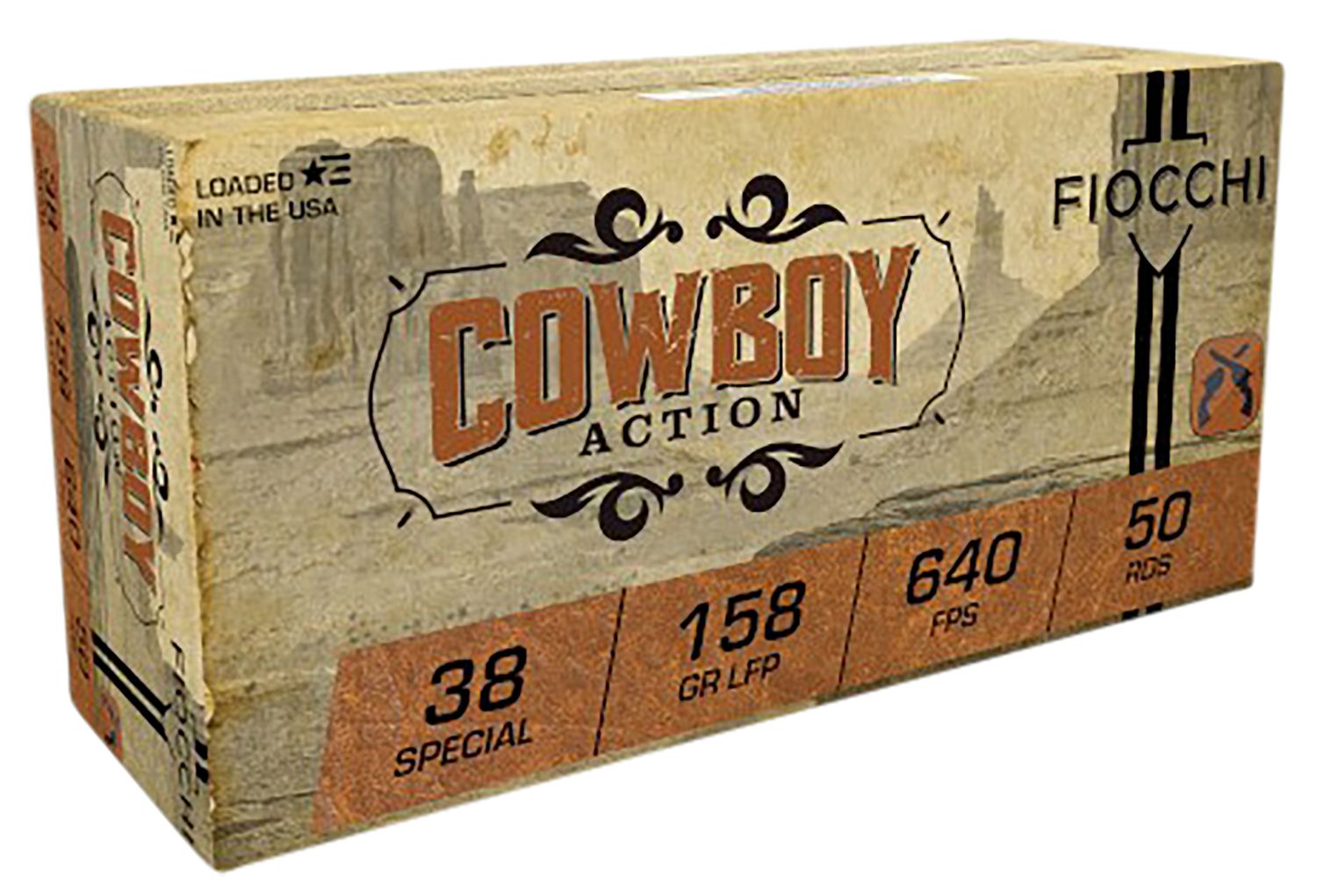 Fiocchi Shooting Dynamics Handgun Ammunition 38CA, 38 Special, Lead Round Nose Flat Point, 158 GR, 880 fps, 50 Rd/bx