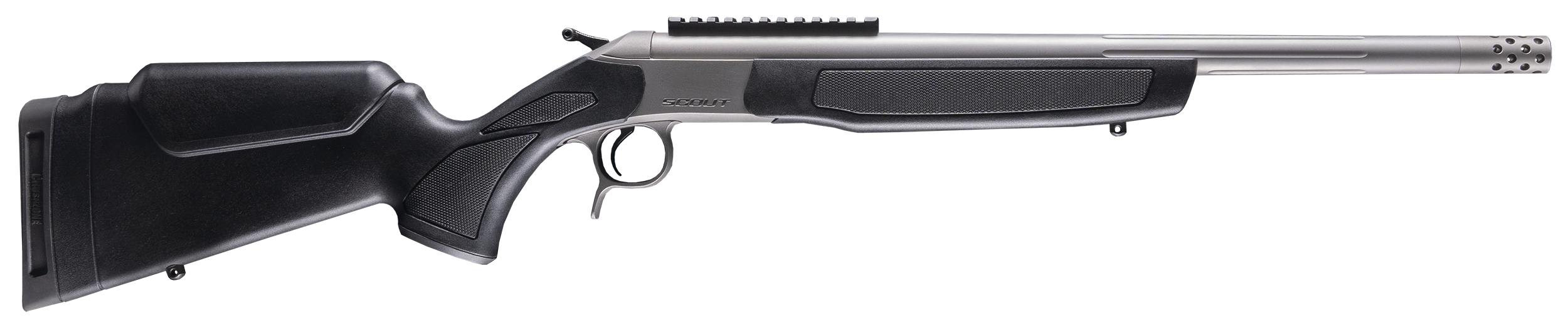 CVA Scout Takedown Single Shot Rifle CR4443S, 450 Bushmaster Threaded, 22", Adj Comb & LOP Black Stock, 1rd Rds
