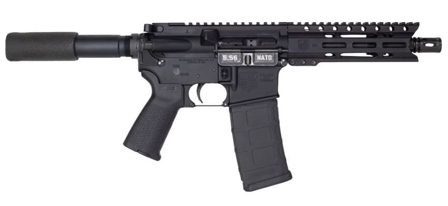 Diamondback Carbon DB15 Pistol DB1912K001, 5.56 NATO, 7in, No Stock, MOE Grips, Black Finish, 30 Rds