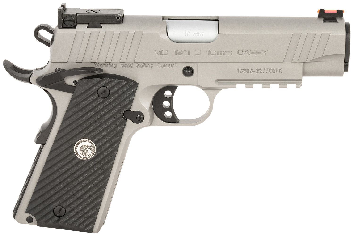 EAA MC1911 C Commander Pistol 390615, 10mm Auto, 4.40in, Laminate Grips, Matte Stainless Finish, 9 Rds