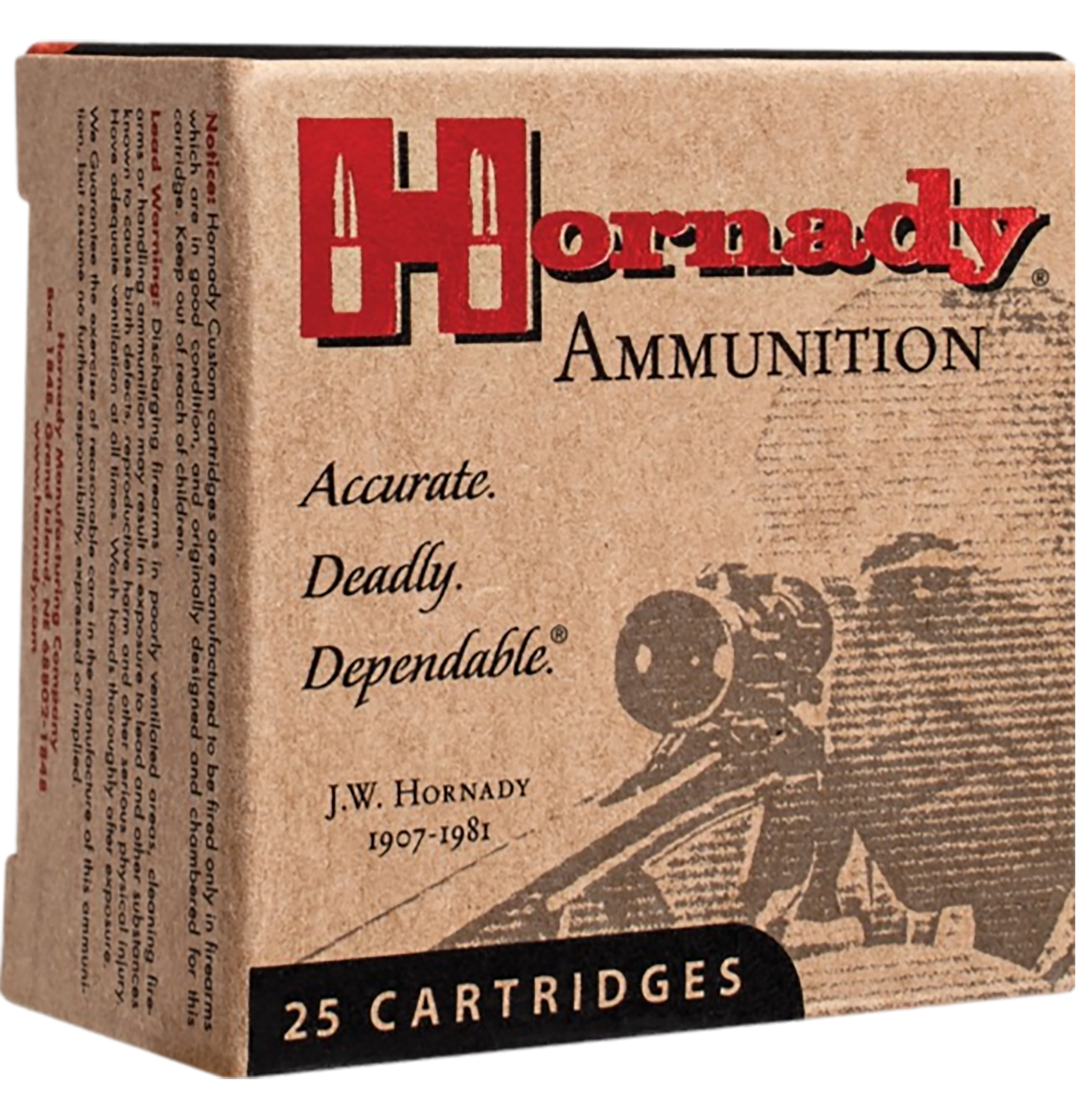 Hornady Custom Handgun Ammunition 90562, 357 Magnum, XTP Jacketed Hollow Point (HP), 158 GR, 1250 fps, 25 Rd/bx