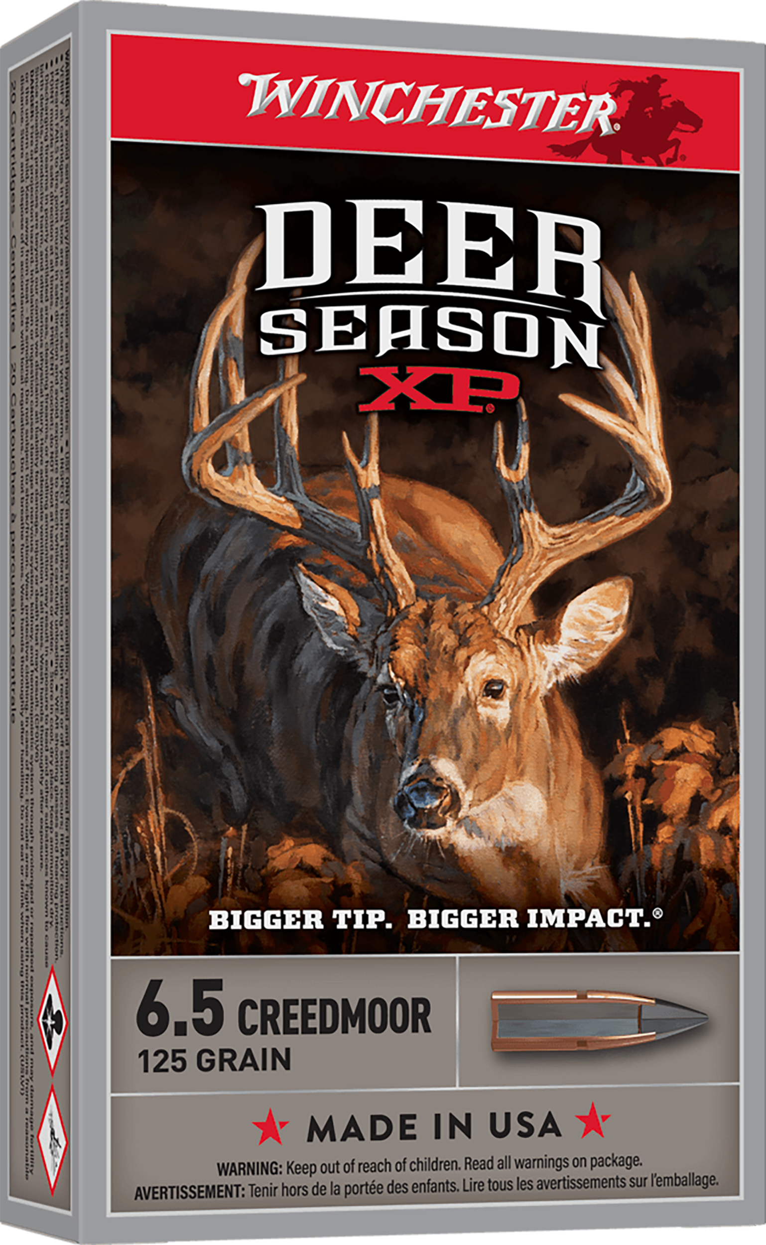 Winchester Deer Season XP Rifle Ammunition X65DS, 6.5 Creedmoor