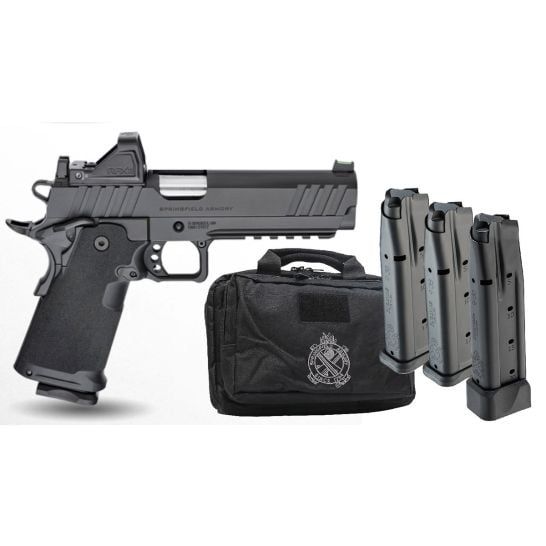 Springfield Prodigy Gear-Up Package Pistol PH9119AOS-PAC, 9mm, 5", Polymer Grips, w/Viridian RFX11 Green Dot, Black Cerakote Finish, 20 Rds