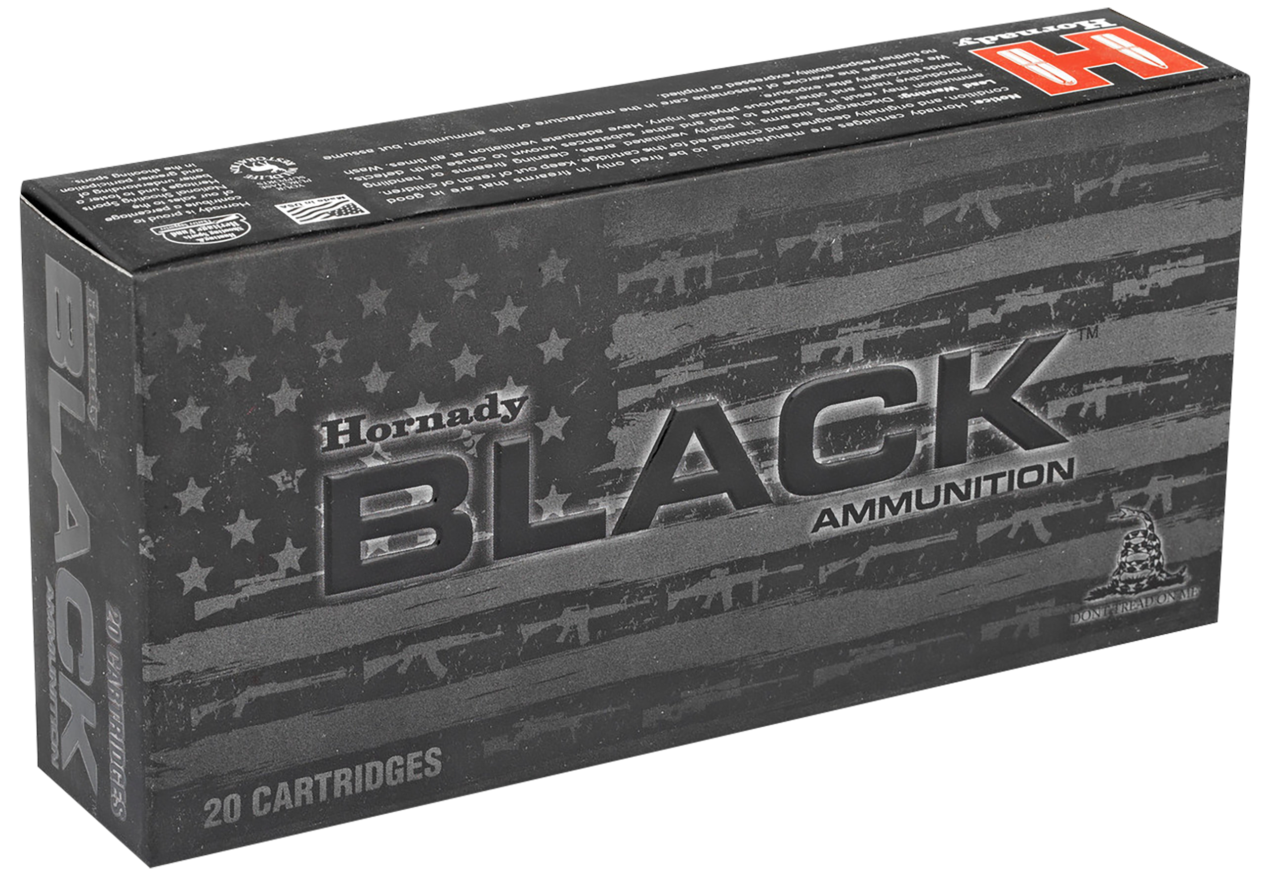 Hornady Black Rifle Ammunition 82246, 450 Bushmaster, FTX, 250 GR, 2200 fps, 20 Rd/bx