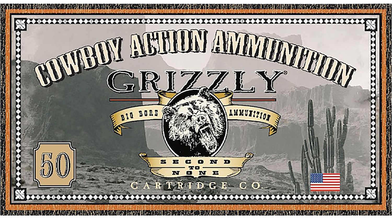 Grizzly Ammunition Cowboy Action Pistol Ammunition GC38SP8, 38 Special, Round Nose Flat Point, 158  GR, 900  fps, 50 Rd/bx