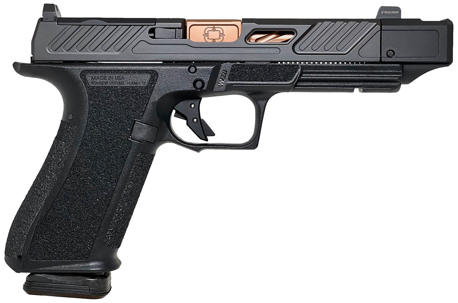 Shadow Systems DR920P Compensator Optic Ready Pistol SS2211, 9mm Luger, 4.60in, Black Interchangeable Backstrap, Black Finish, 17 Rds