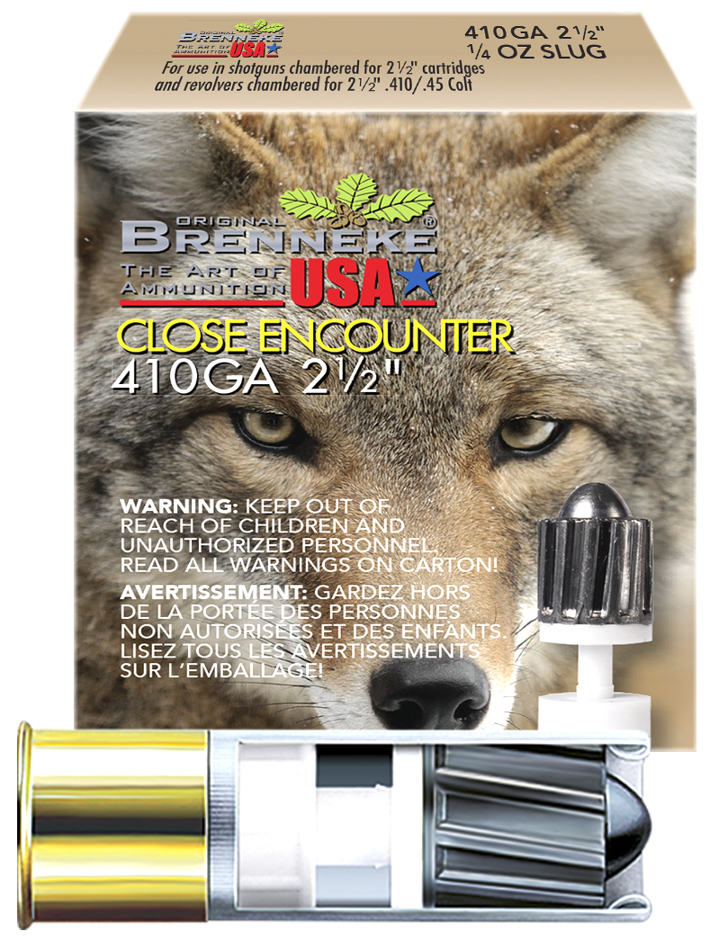 Brenneke Close Encounter Slugs L4102CEM, 410 Gauge, 2-1/2", 1/4 oz, Slug, 5 Rd/bx