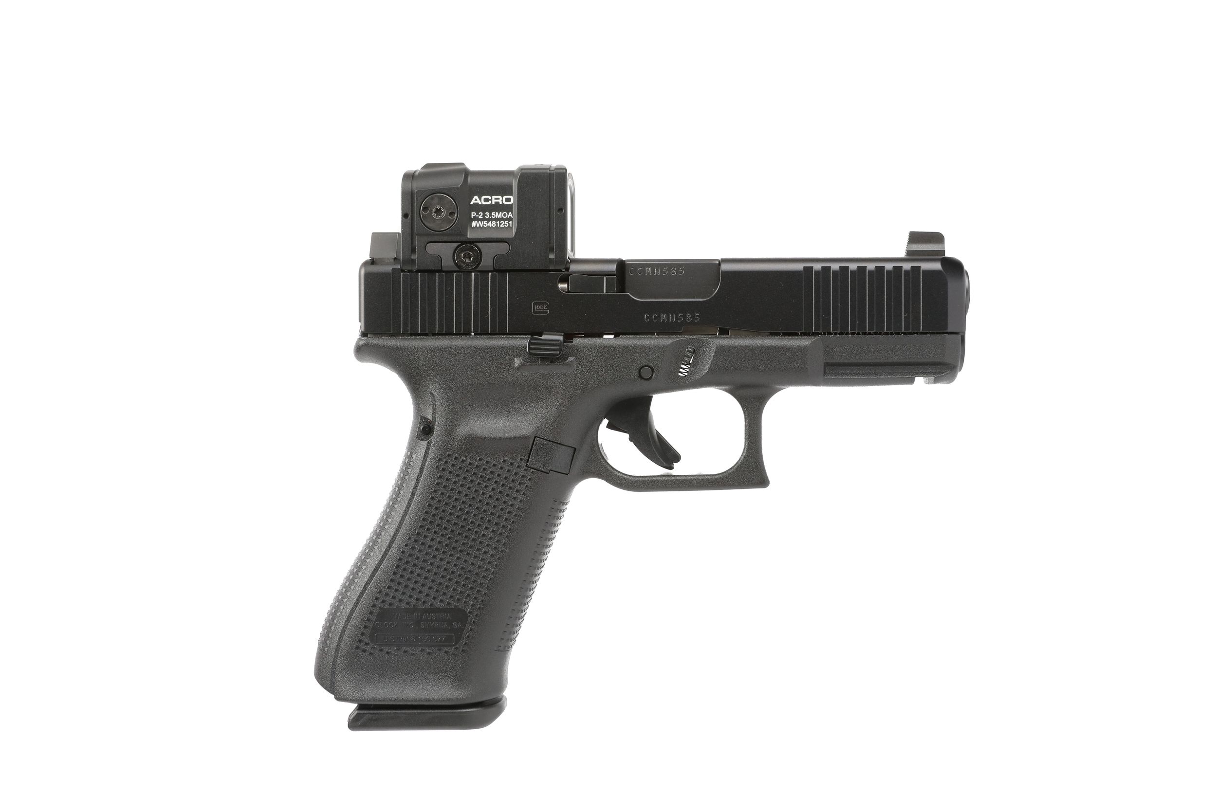 Glock G45 Gen 5 MOS Pistol PA455S303MOA7A1, 9mm, 4.02in, Polymer Frame, w/Aimpoint Acro, 17 Rds