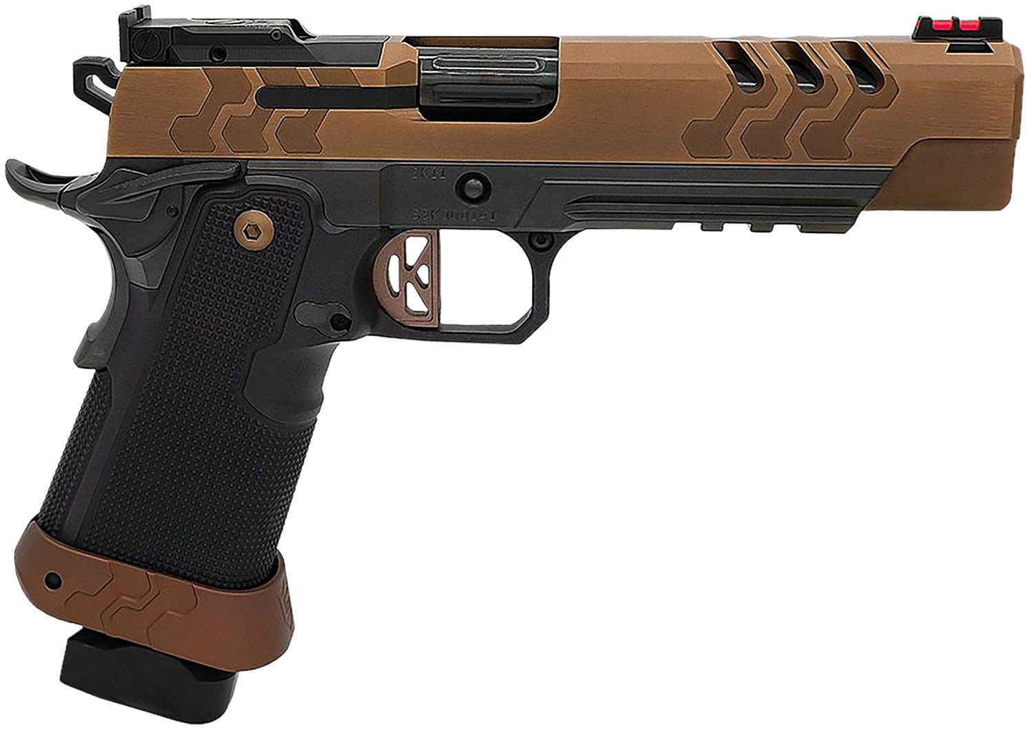 Kimber 2K11 Target Double Stack 1911 Pistol, 3500052, 45 ACP, 5", Aluminum Grips, Coyote DLC Slide, Polished PVD Barrel, Optic Ready, 13+1