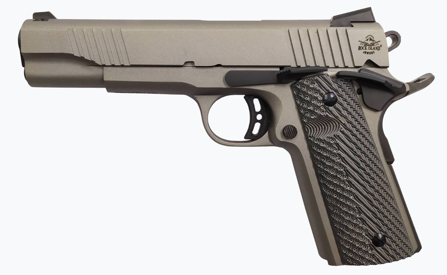 Rock Island Armory M1911-A1 Rock Standard FS Pistol 56419, 45 ACP, 5in, G10 Grips, 8 Rds