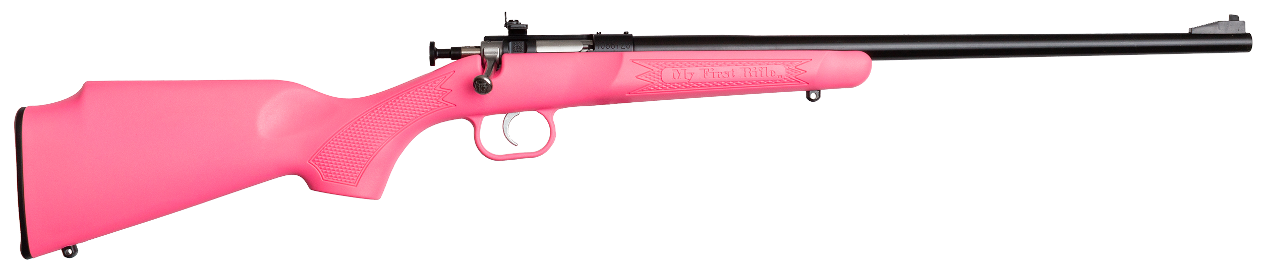 Crickett Youth Bolt Action Rifle KSA2220, 22 Long Rifle, 16.12", Pink Synthetic Stock, Blued Steel Finish, 1 Rd