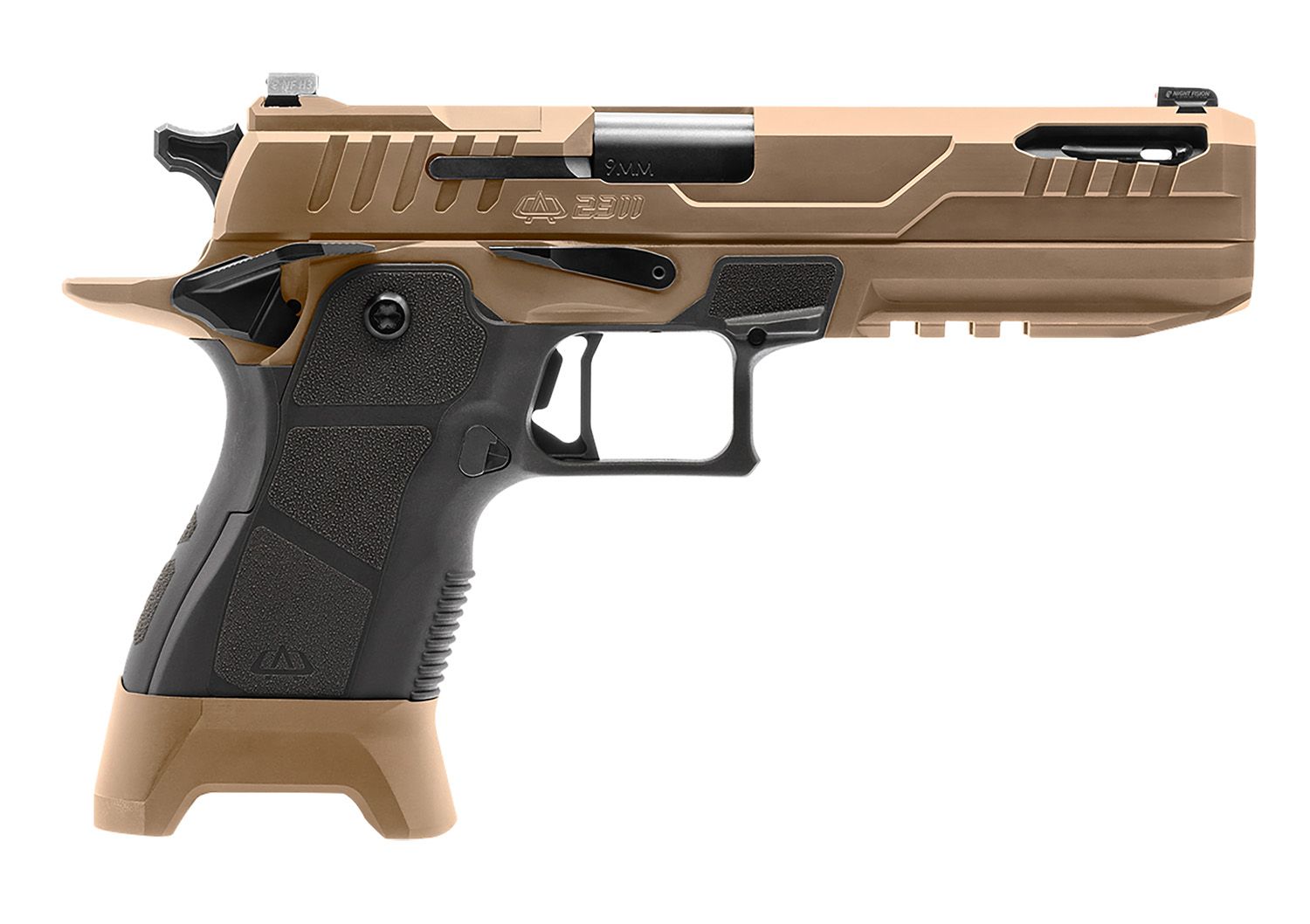OA DEFENSE 2311 Pro w/Kit Optic Ready Pistol OA2311FPROKITHDBPRT21, 9mm Luger, 5in, Black Modular, High Desert Finish, 17 Rds