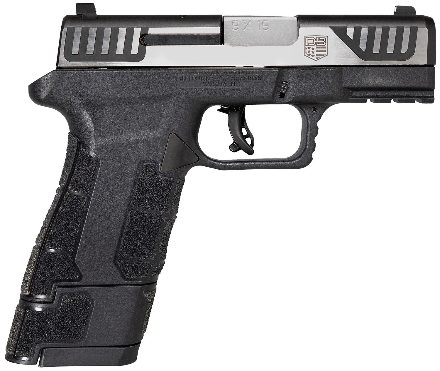 Diamondback AM2 Sub-Compact Pistol DB0300P031, 9mm Luger, 3.50in, Black Polymer Frame w/Picatinny Rail & Polymer Grips, Black Finish, 12 Rds