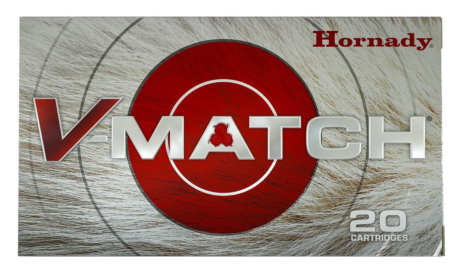 Hornady V-Match Rifle Ammunition 83414, 22 Creedmoor, ELD-VT, 69 GR, 3550 FPS, 20 Rd/Bx