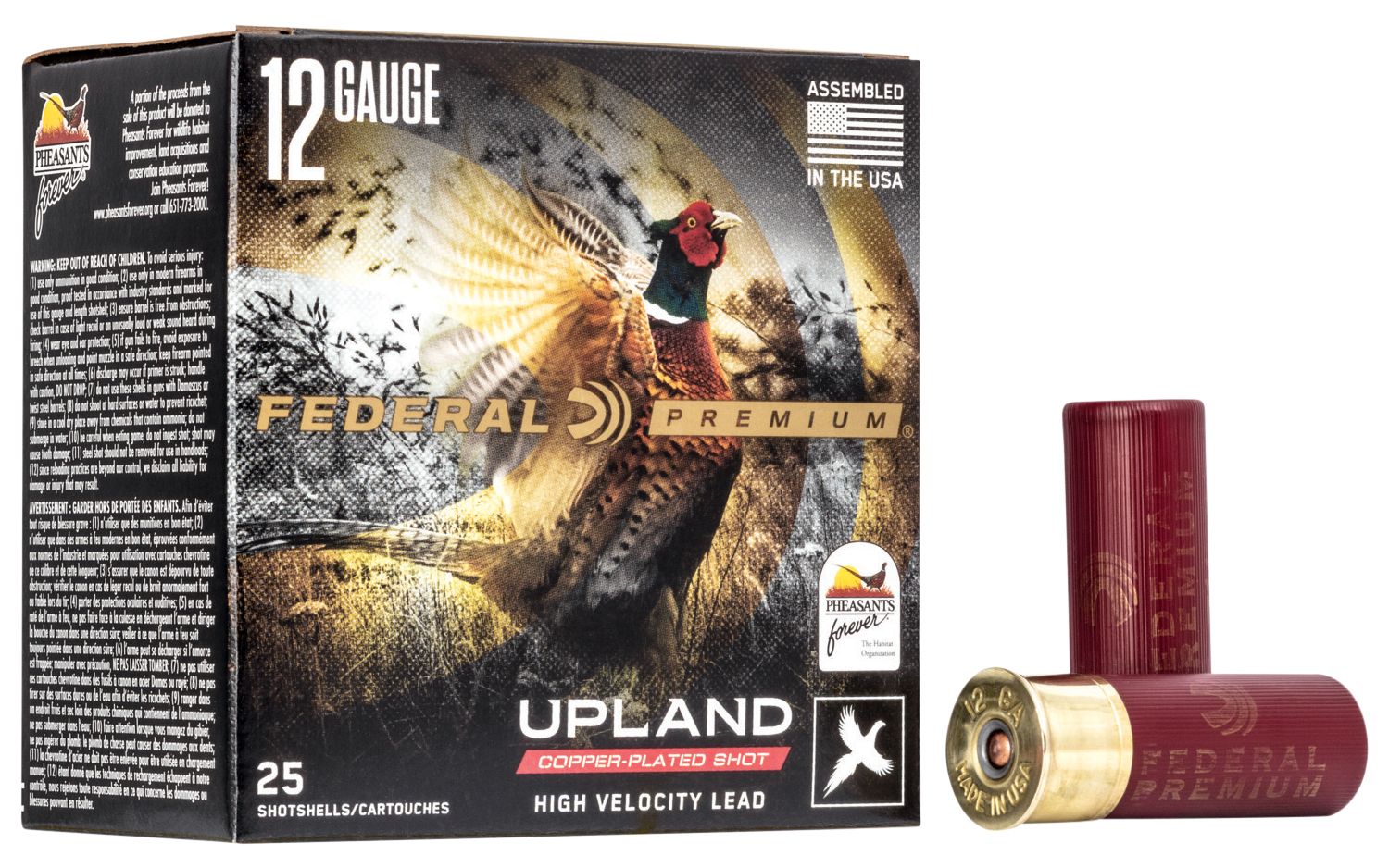 Federal Premium Wing Shok High Velocity PF15475, 12 Gauge, 2-3/4", 1-1/4 oz, 1500 fps, #7.5 Lead Shot, 25 Rds/Bx
