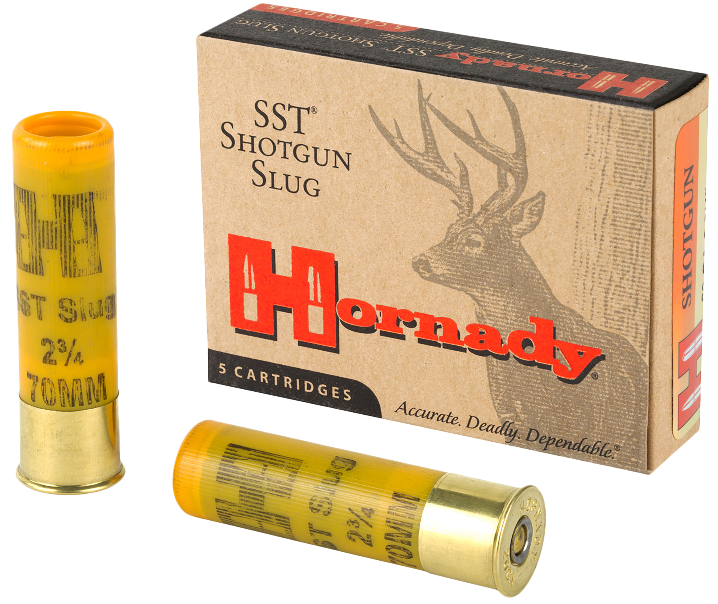 Hornady SST Shotgun Slugs 86232, 20 Gauge, 2-3/4", 250 grains, 1800 fps, SST Slug, 5 Rd/bx