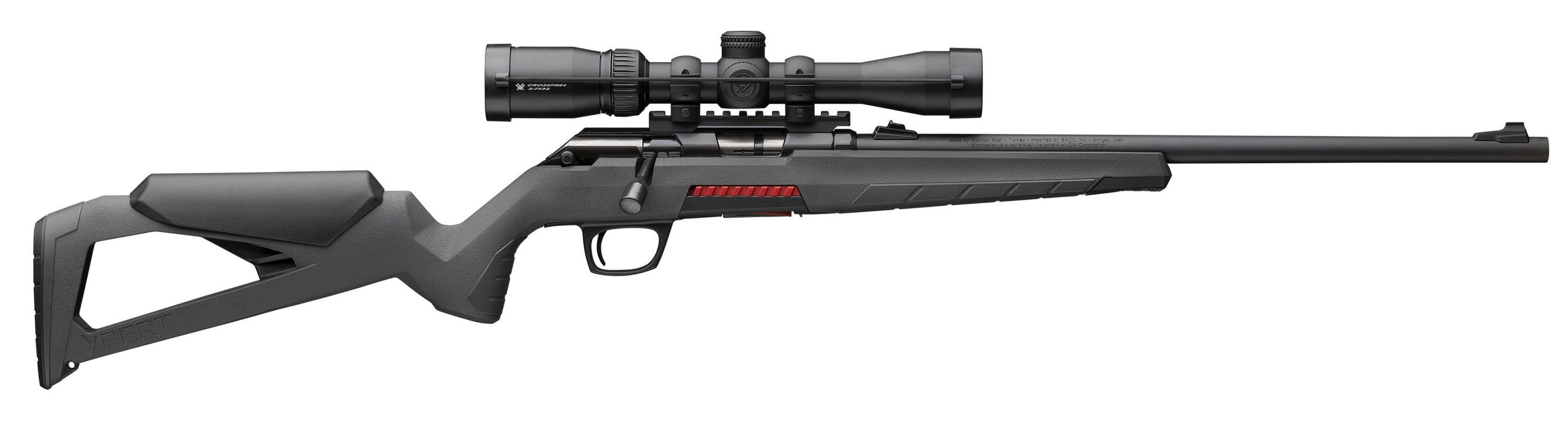 Winchester XPERT Bolt-Action Rifle 525233102, 22LR, 18", Black Polymer Stock, Vortex Scope Package, 10 Rds