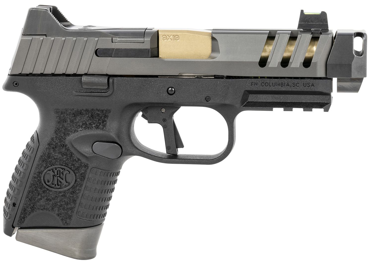 FN Herstal 509 CC Edge Optic Ready Pistol 66101350, 9mm Luger, 4.20in, Black Textured Polymer, Matte Black Finish, 10 Rds