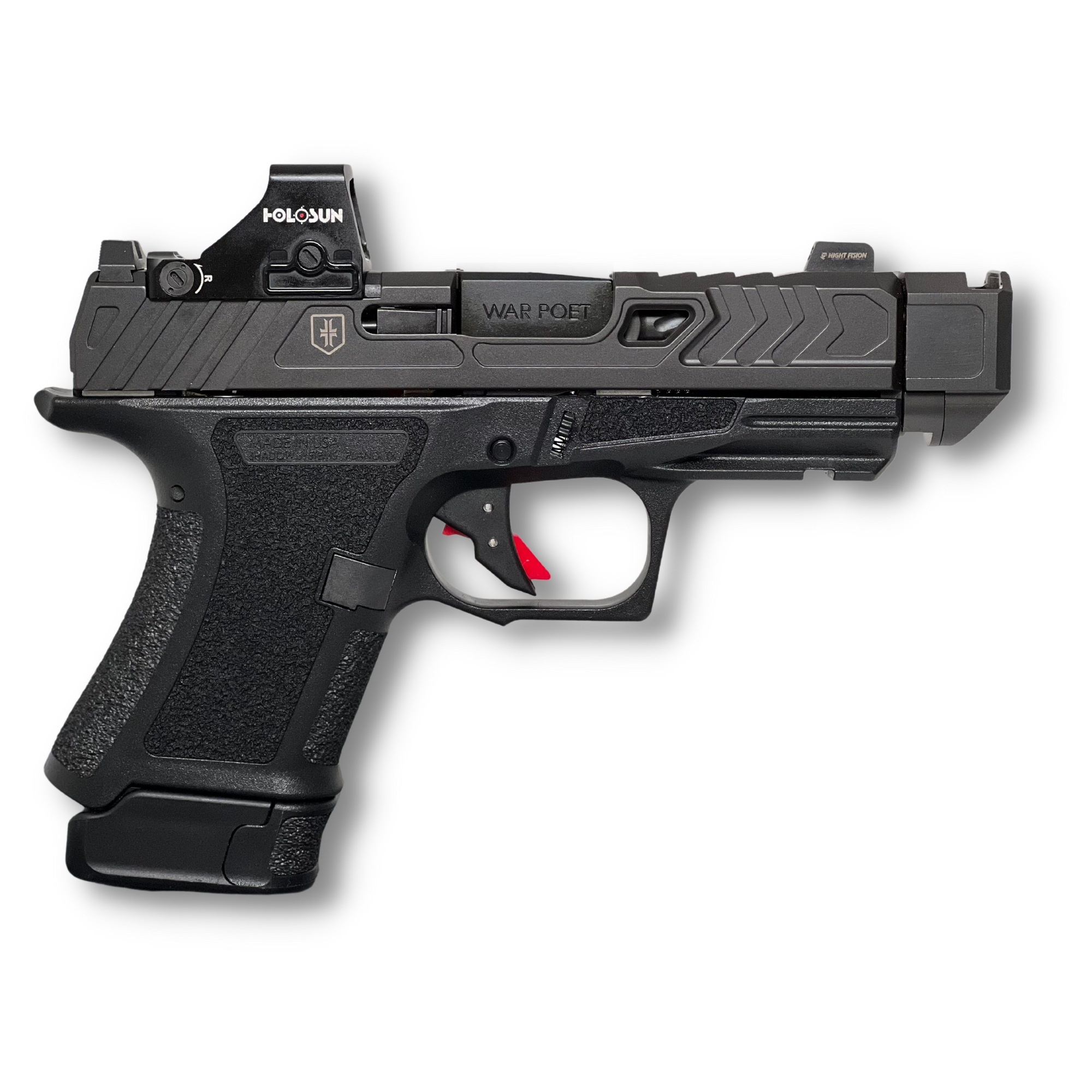 Shadow Systems CR920P War Poet Pistol SS-4283-H, 9mm, 3.75in, Black Frame Grips, 10 Rds