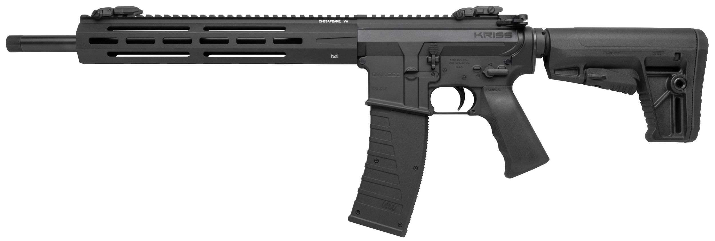 Kriss USA DMK22C Rifle DM22-CBL10, 22LR, 16.5", Collapsible 6 Position Stock, 25 Rds