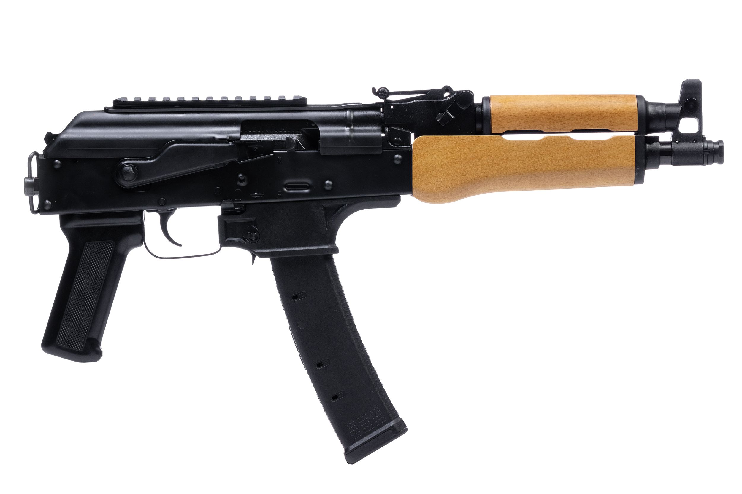 Century Draco NAK9 Pistol HG6038-N, 9mm, 11.14in, Polymer Grip/Wood Forearm, CZ Scorpion Mags, 35 Rds
