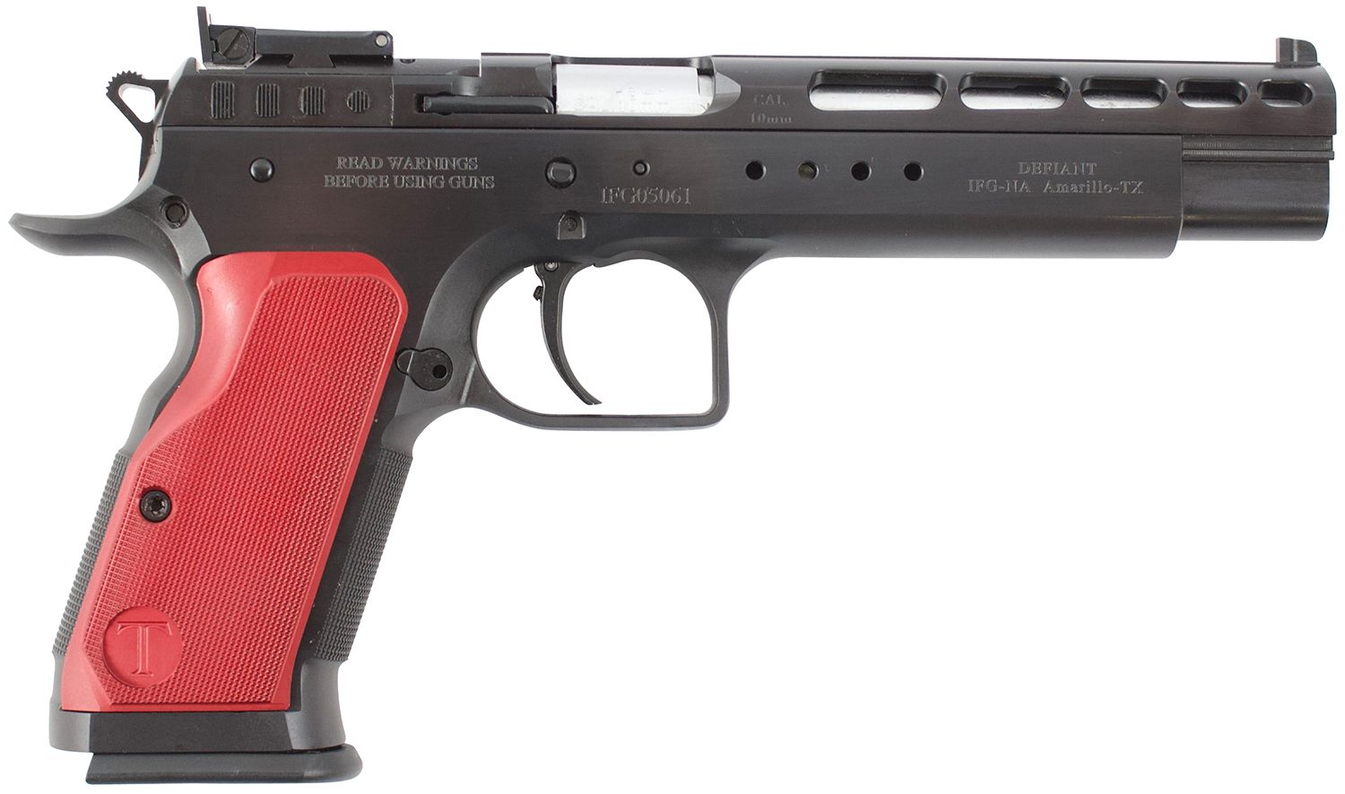 EAA Gold Match Optic Ready Pistol TFGOLDM10OR, 10mm Auto, 6in, Blued Finish, 14 Rds