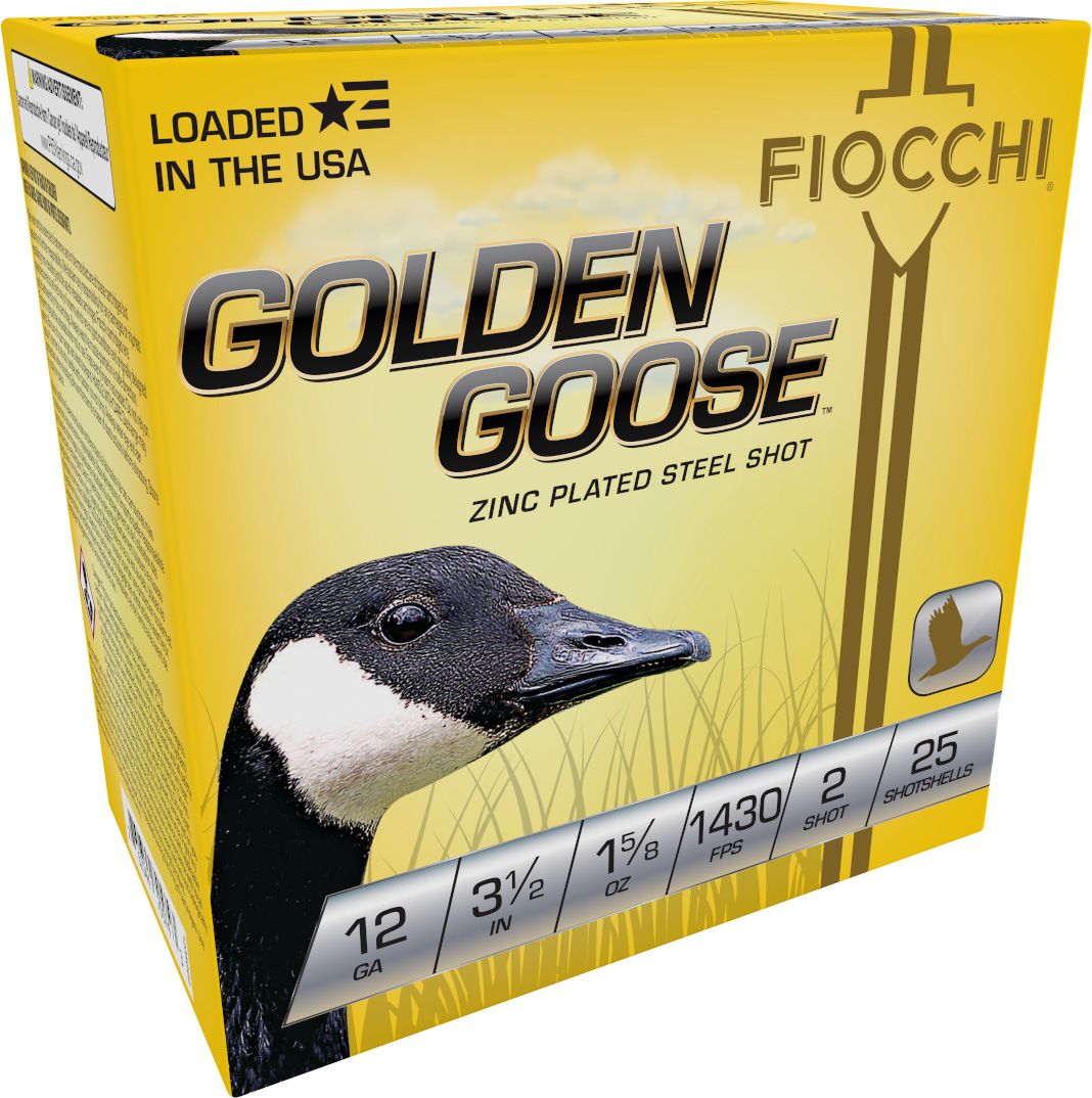 Fiocchi Premium Waterfowl Loads 1235GG2, 12 Gauge, 3-1/2", 1-5/8 oz, 1430 fps, #2 Steel Shot, 25 Rds/Bx