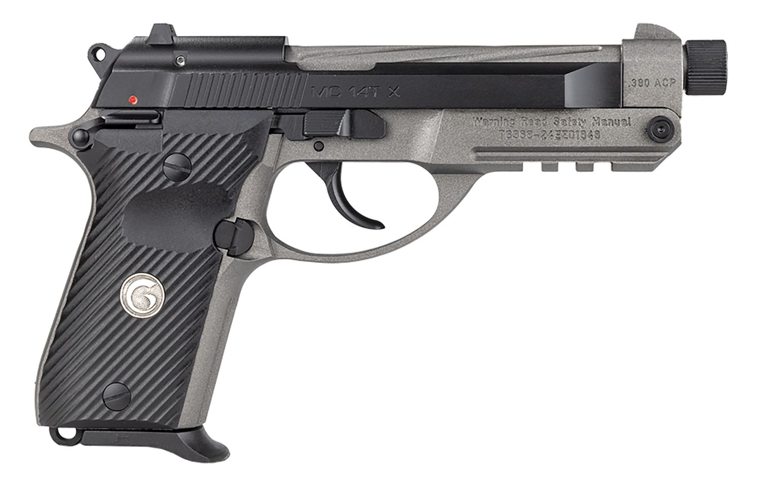 EAA MC 14TX Pistol 390890, 380 ACP, 4.90in, Black G10 Grips, Tungsten Cerakote Finish, 13 Rds