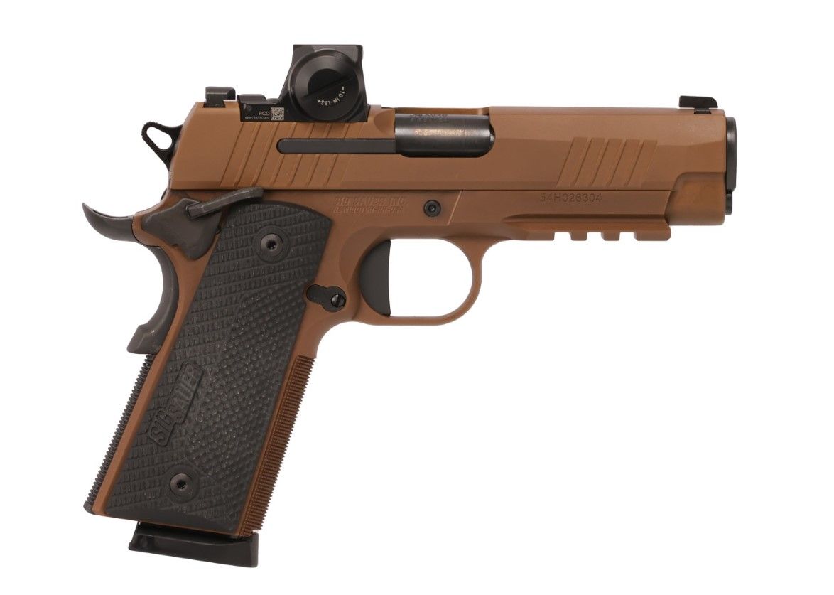 Sig Sauer 1911 X Carry Pistol 1911XCA-45-CXR3-RXX, 45 ACP, 4.25in, Black G10 Grip Panels, 8 Rds