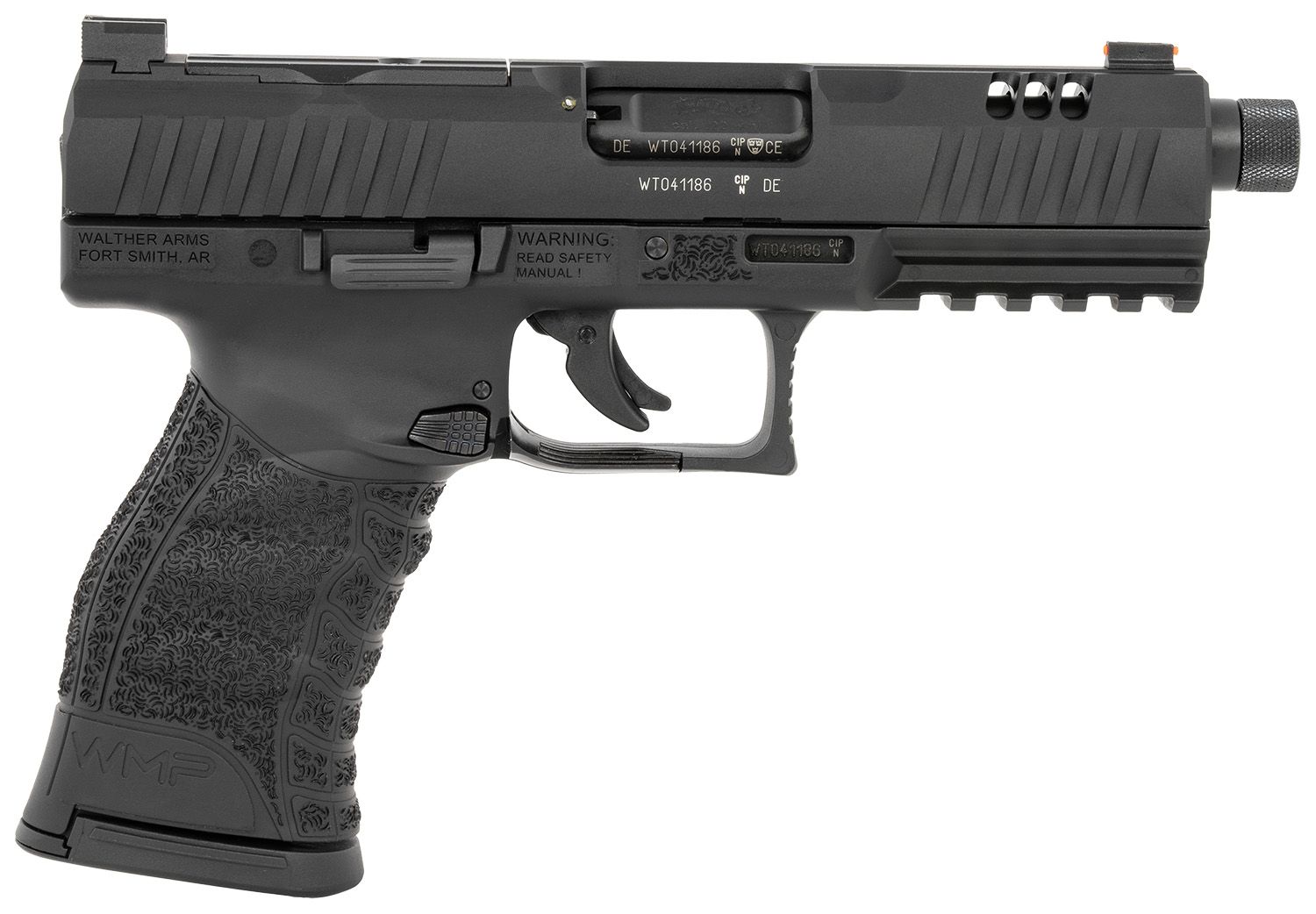 Walther WMP Optic Ready Pistol 5220303, 22 Mag, 4.90in, Textured Polymer Grips, Black Finish, 10 Rds