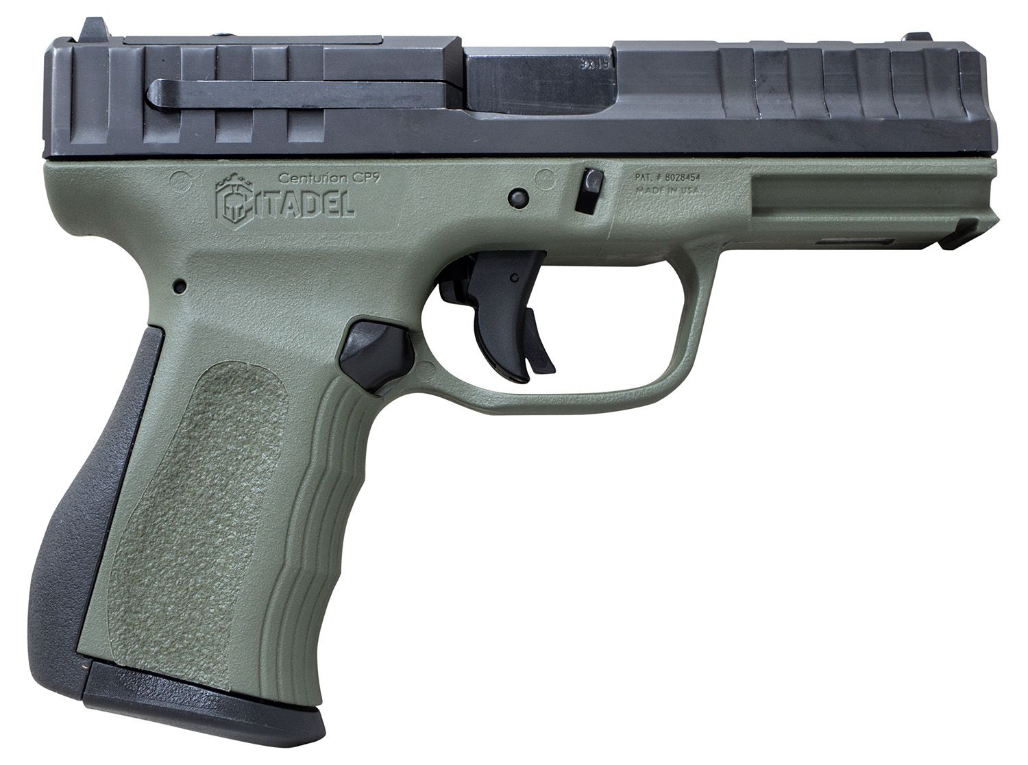 Puma Rifles Centurion CP9 Optic Ready Pistol CITCP9ODG, 9mm Luger, 4in, OD Green Polymer Frame & Grips, OD Green Finish, 14 Rds