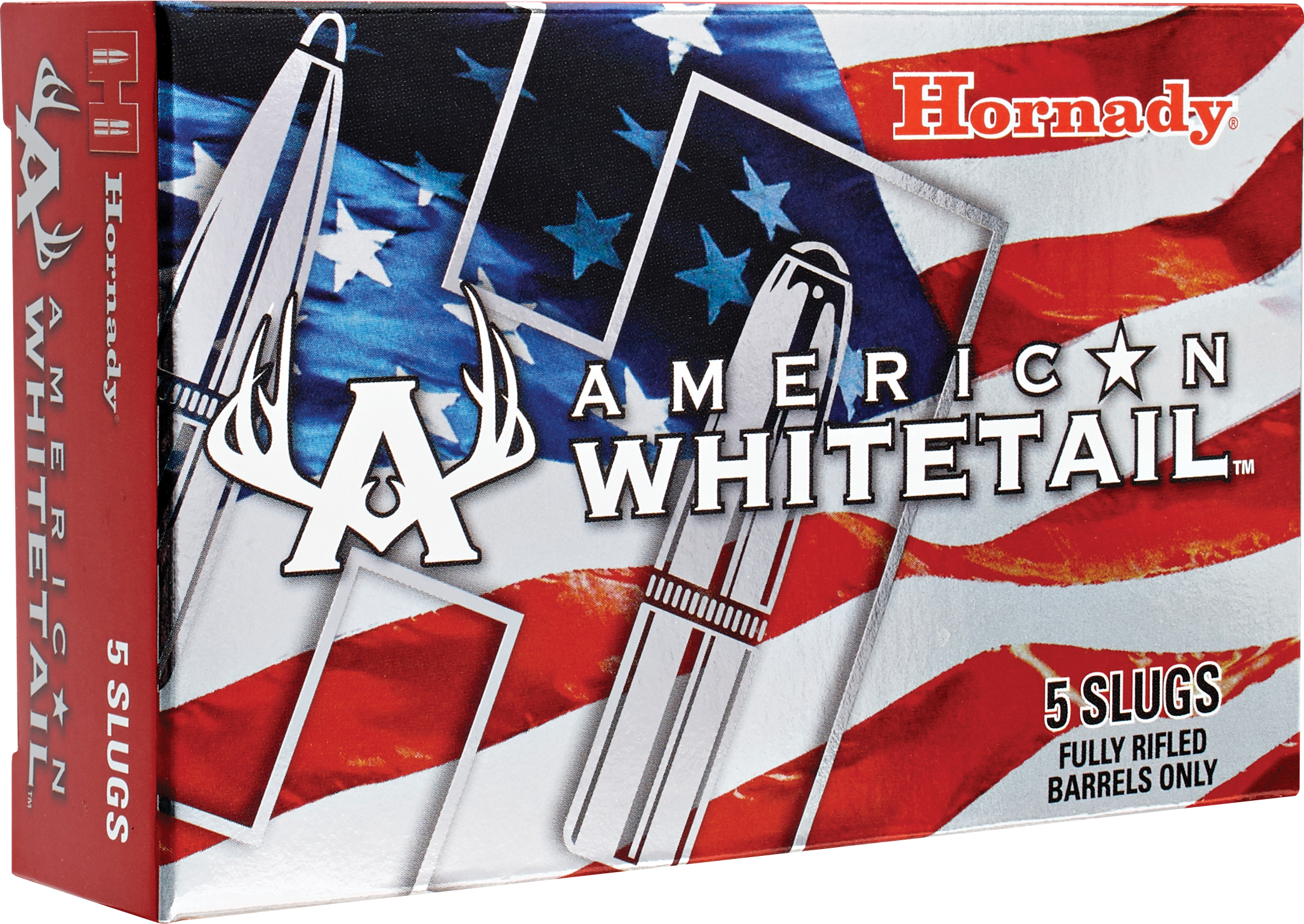 Hornady American Whitetail Shotshells 86271, 12 Gauge, 2-3/4", 325 GR, 1825 fps, Interlock Lead Slug, 5 Rds/Bx