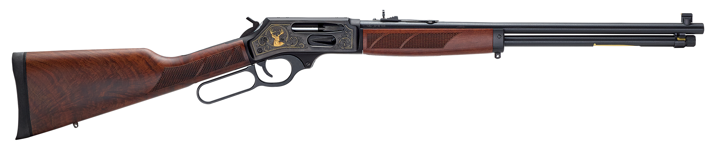 Henry Side Gate Wildlife Lever Action Rifle H009GWL, 30-30 Win, 20", Fancy Walnut Stock, Blued Finish, 5 Rds