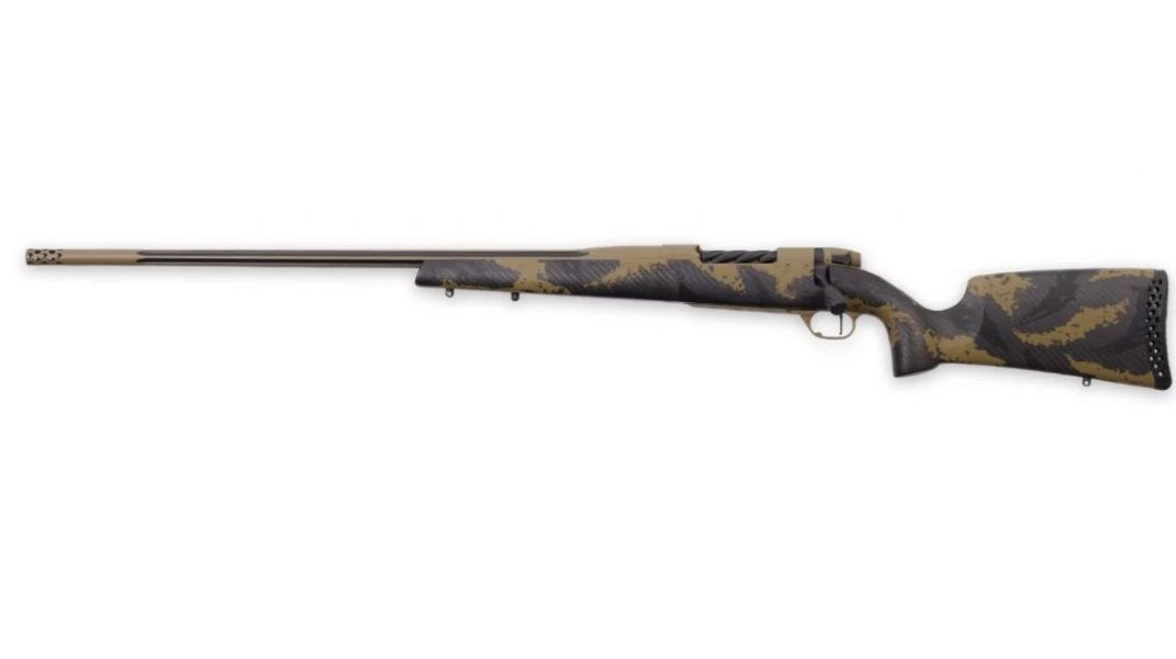 Weatherby Mark V Apex Rifle MAX01N300NL8B, 300 Win Mag, 26", Carbon Fiber W/FDE and Black Stock, 3 Rds
