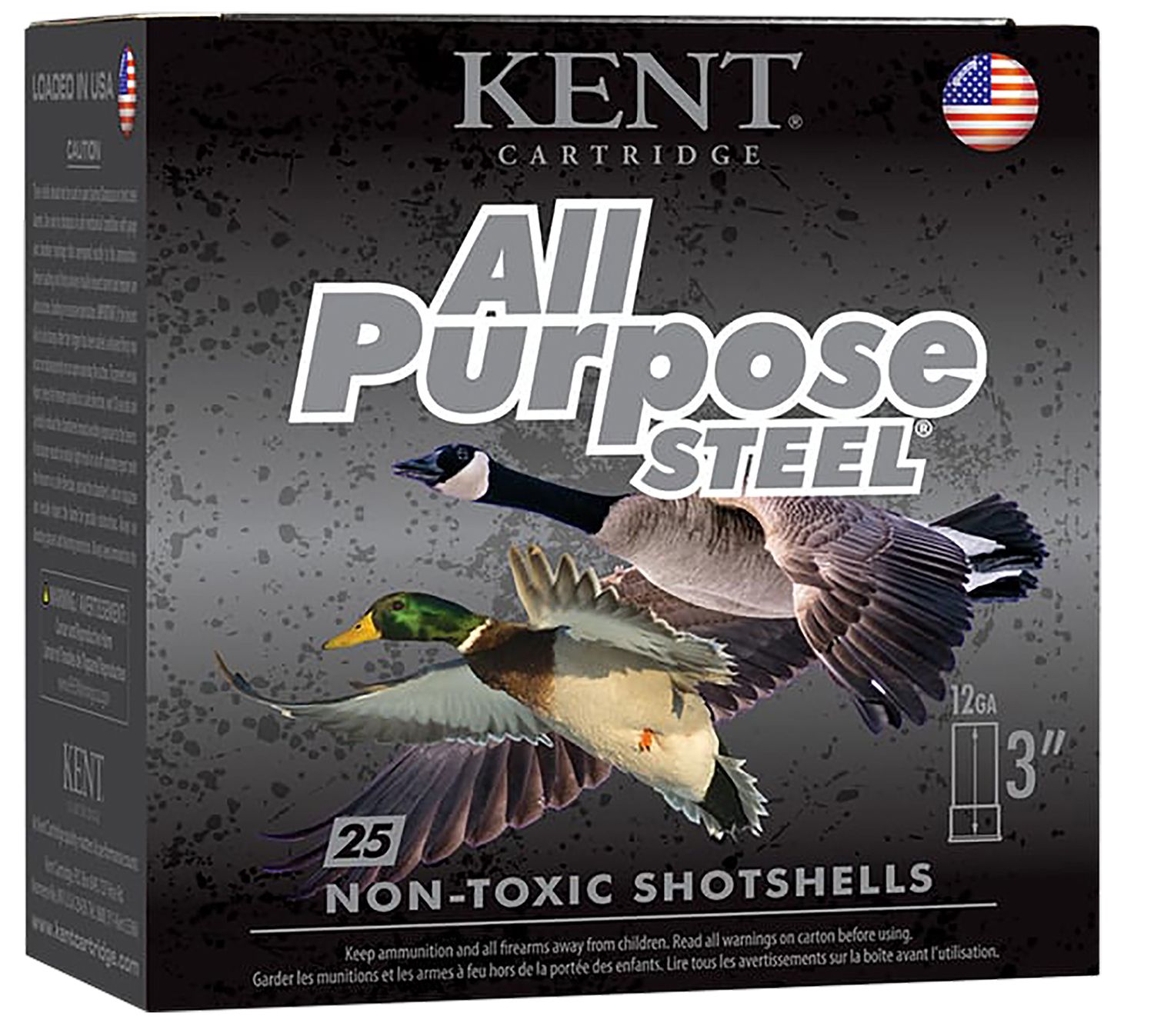 Kent Ammunition All Purpose Steel AP123S36-2, 12 Gauge, 3", 1 1/4 oz, 1400  fps, 2 Shot, 25 Rd/bx