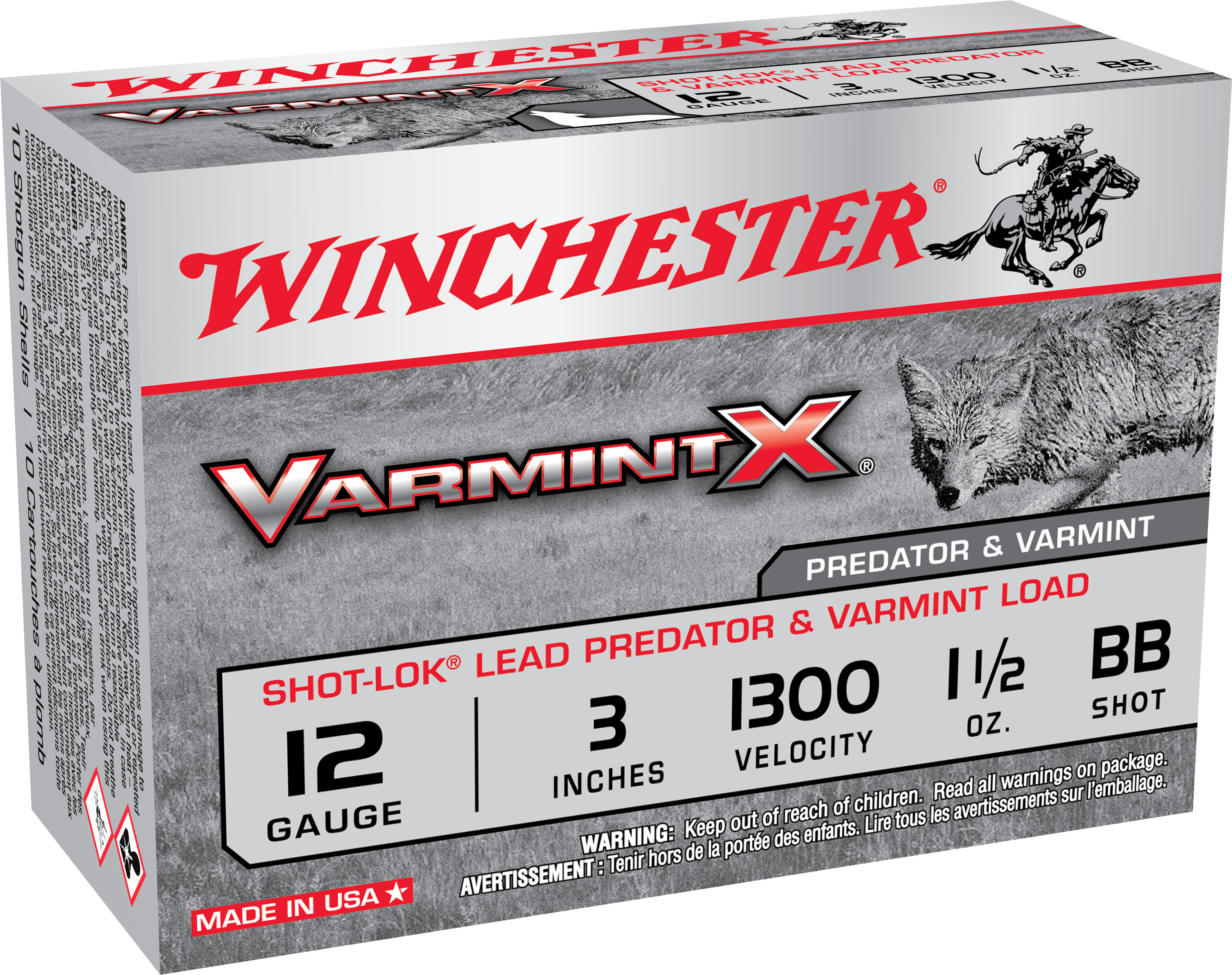 Winchester Varmint X Shotshells X123VBB, 12 Gauge, 3