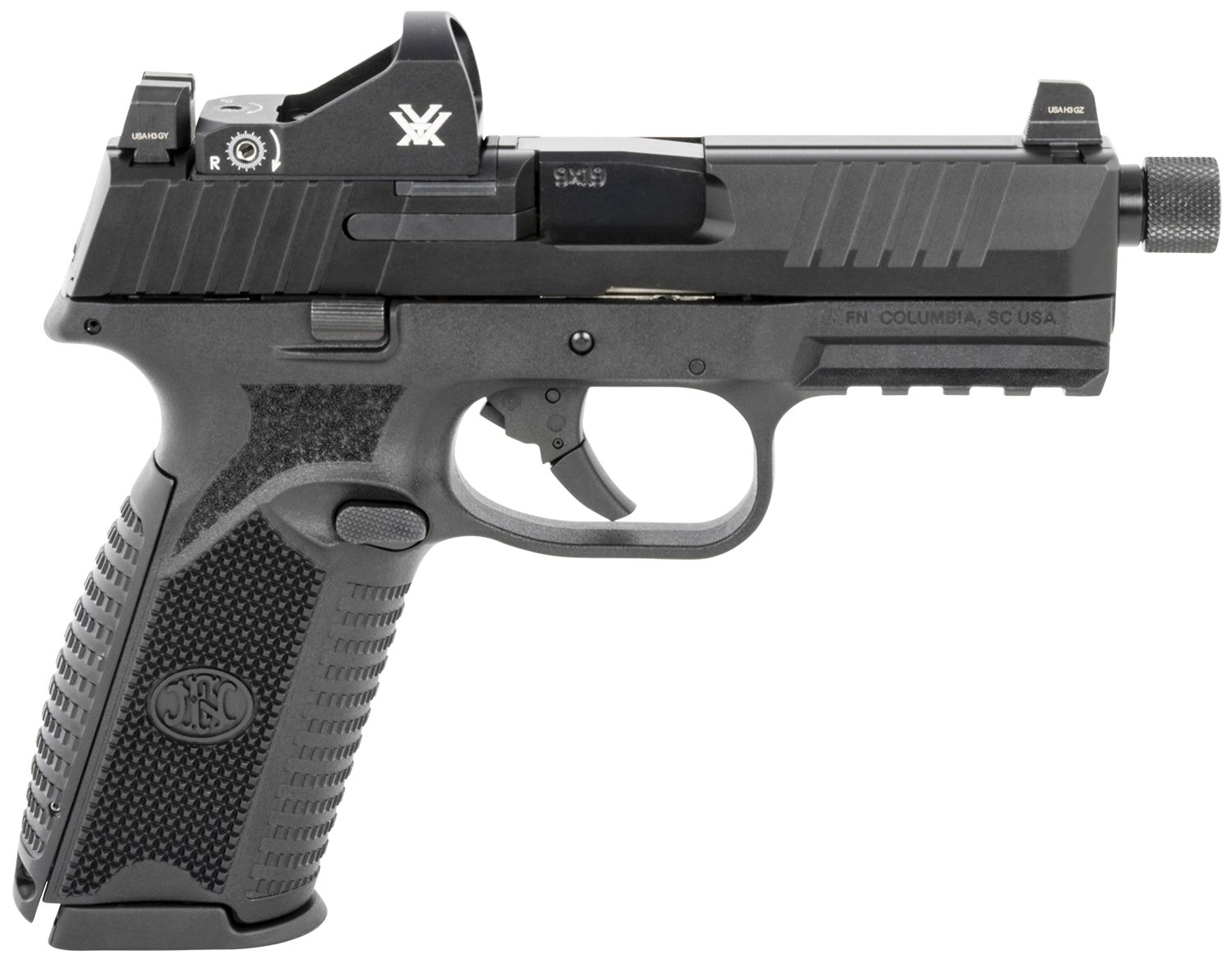 FN Herstal 509T w/Optic Optic Ready Pistol 66100846, 9mm Luger, 4.50in, Black Interchangeable Backstrap, Matte Black Finish, 10 Rds