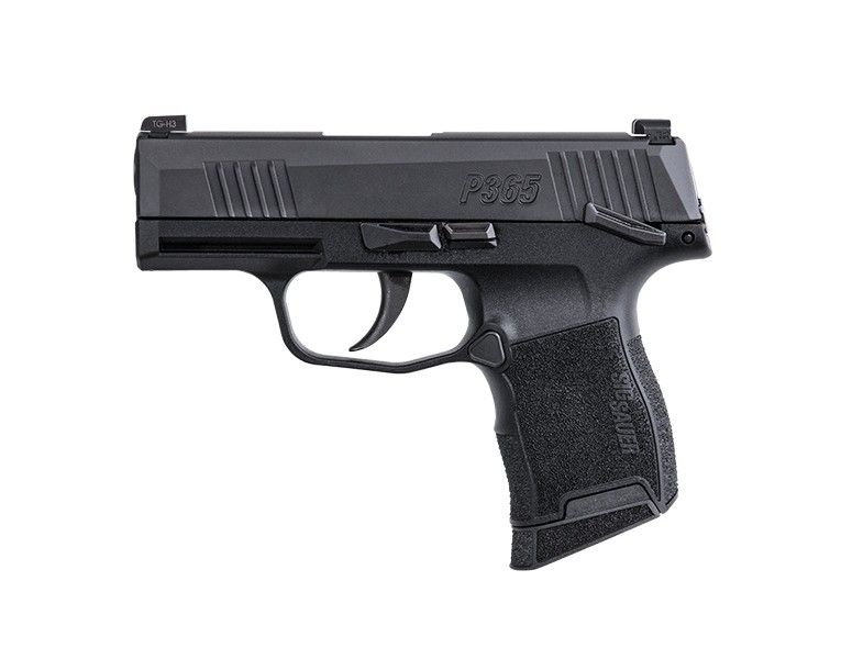 Sig Sauer P365 Optic Ready Pistol W365-380-BSS-MS, 380 ACP, 3.1in, Black Polymer Grip, 10 Rds