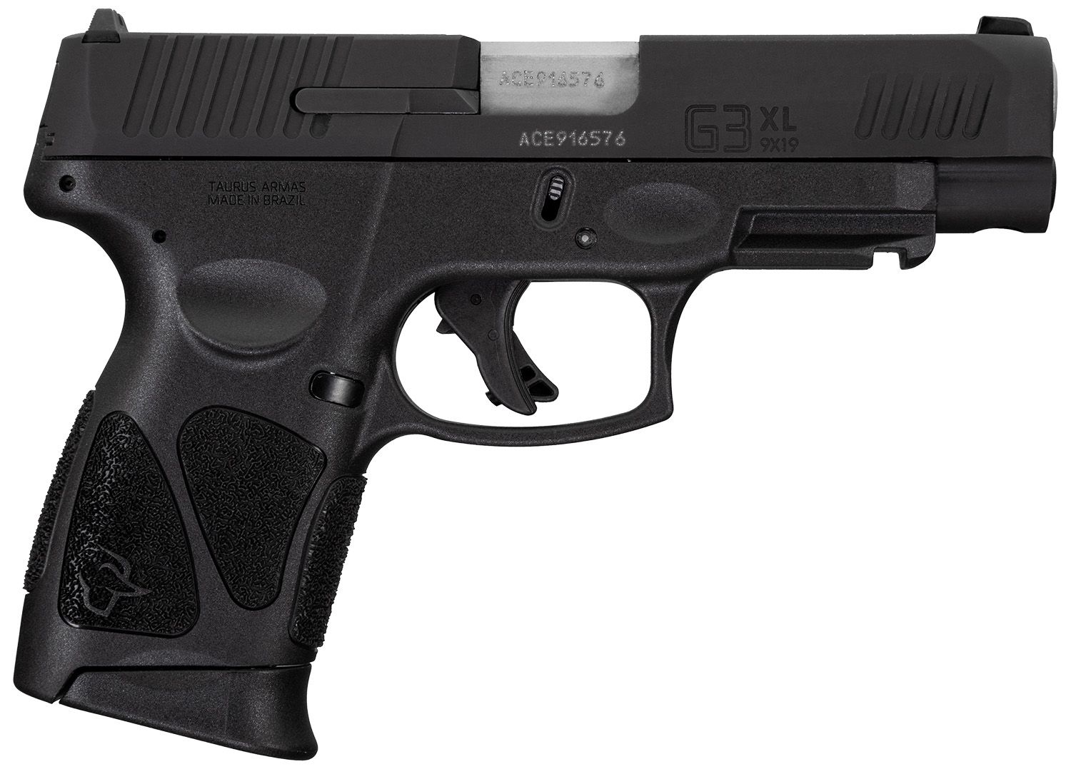 Taurus G3XL Pistol 1-G3XLSR9041-10, 9mm Luger, 4in, Black Polymer Grips, Black Finish, 10 Rds