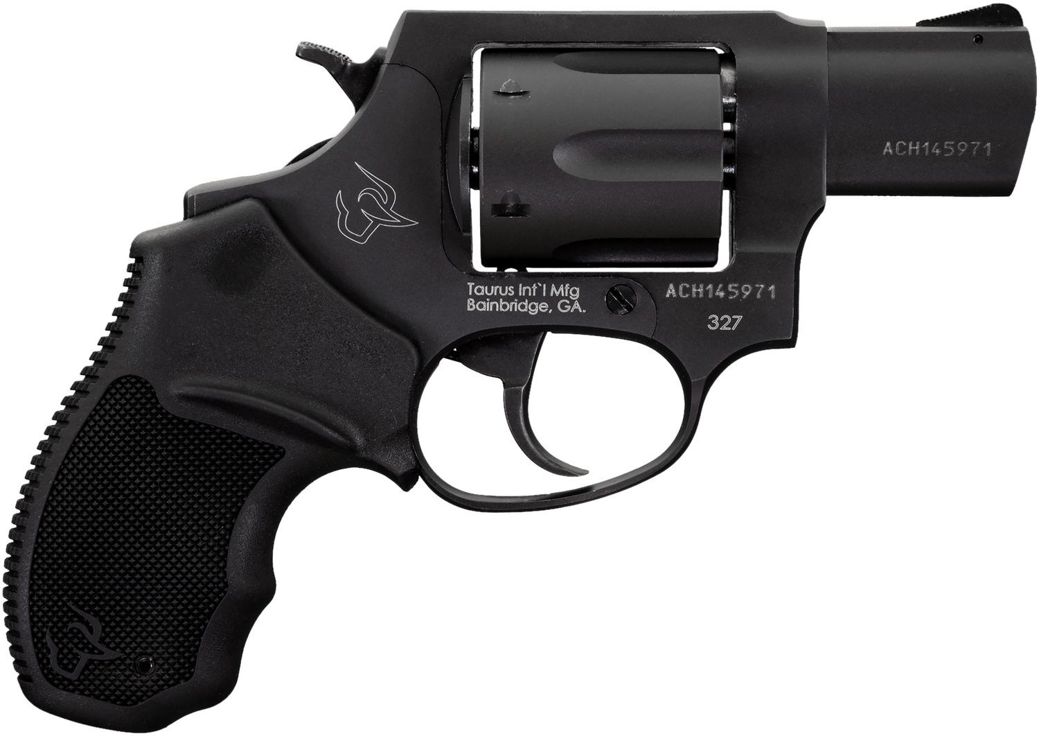 Taurus 327 Revolver 232721, 327 Federal Mag, 2", Black Rubber Grips, Matte Black Finish, 6rd