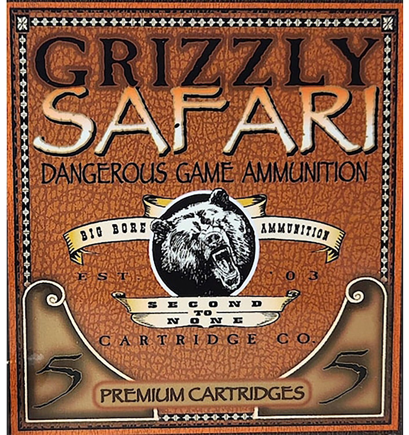 Grizzly Ammunition Safari Rifle Ammunition GC47NE1, 470 Nitro Express, Triple Shock X, 500  GR, 2150  fps, 5 Rd/bx