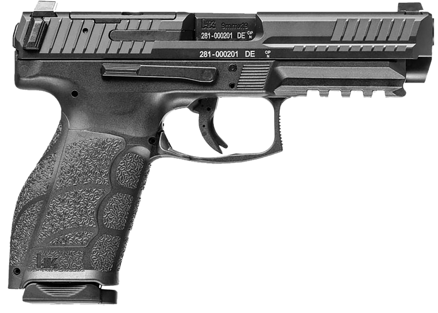 Heckler & Koch VP9A1 F Optic Ready Pistol 81001065, 9mm Luger, 4.53in, Interchangeable Backstrap Grips, Black Finish, 15 Rds
