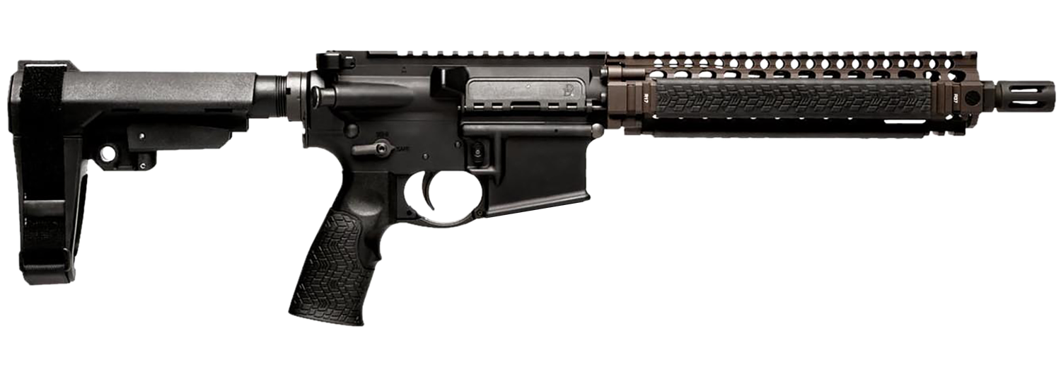 Daniel Defense DDM4 MK18 Pistol, 0208806030067, 556 NATO, 10.3", SBA3 Brace, Mil Spec+ FDE Cerakote Finish, 32 Rds