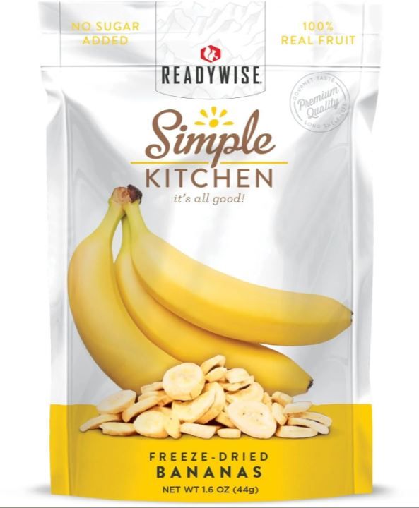 ReadyWise Emergency Food, Freeze-Dried Bananas