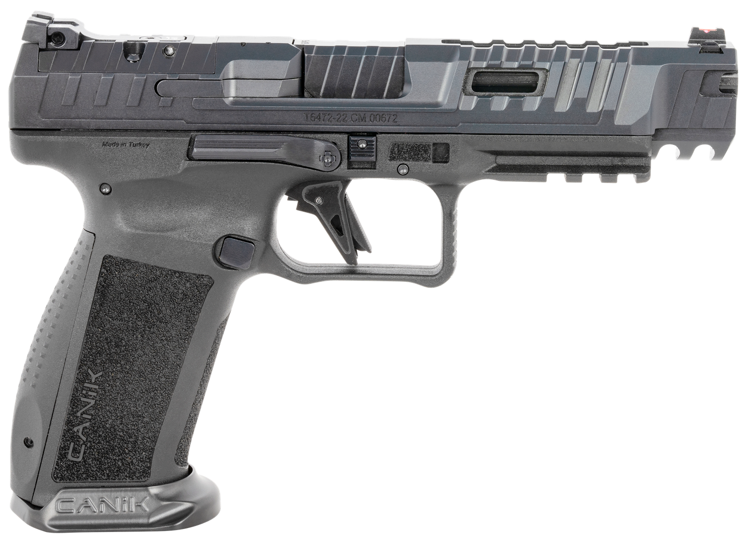 Canik SFX Rival Full Size Pistol HG6815N, 9mm, 5", Textured Polymer Grips, Dark Side Ported Slide, Optic Ready, Ambidextrous, 18 Rds